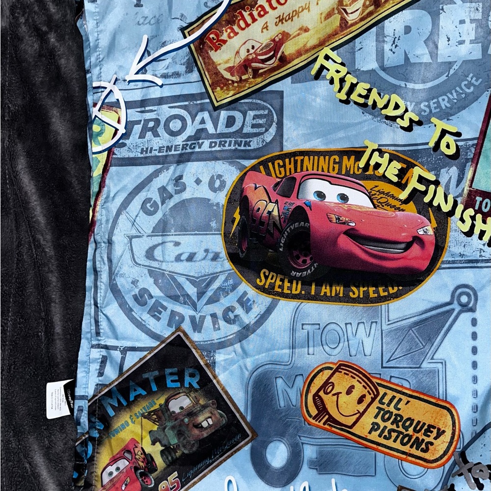 Disney Cars  2 pc Sheet Set Lightning McQueen Mater Fitted & Flat - Picture 5 of 9